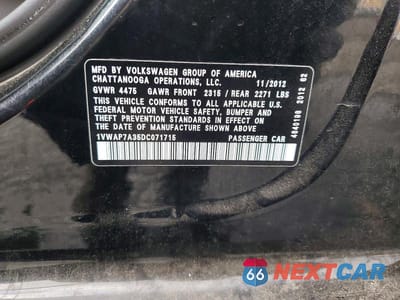 Zdjęcie 13 z 13 samochodu: 2013 VOLKSWAGEN PASSAT S VIN:1VWAP7A35DC071715 - miniatura