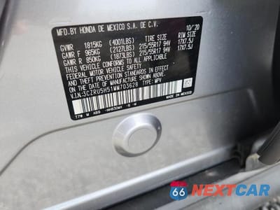 Zdjęcie 13 z 13 samochodu: 2021 HONDA HR-V EX VIN:3CZRU5H51MM703628 - miniatura