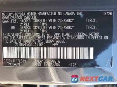 Zdjęcie 13 z 13 samochodu: 2026 LEXUS RX 350 PREMIUM+ VIN:2T2BAMCA5TC141640 - miniatura