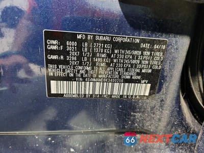 Zdjęcie 13 z 13 samochodu: 2019 SUBARU ASCENT LIMITED VIN:4S4WMAMD8K3400256 - miniatura