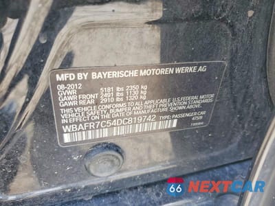 Zdjęcie 12 z 12 samochodu: 2013 BMW 535 I VIN:WBAFR7C54DC819742 - miniatura