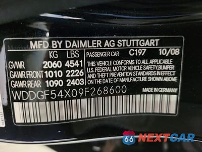 Zdjęcie 12 z 12 samochodu: 2009 MERCEDES-BENZ C 300 VIN:WDDGF54X09F268600 - miniatura