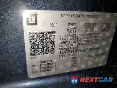 Zdjęcie 12 z 12 samochodu: 2019 CHEVROLET SILVERADO K1500 CUSTOM VIN:1GCPYBEH8KZ380589 - miniatura