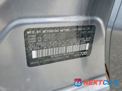 Zdjęcie 13 z 13 samochodu: 2021 MITSUBISHI MIRAGE ES VIN:ML32AUHJ7MH014451 - miniatura