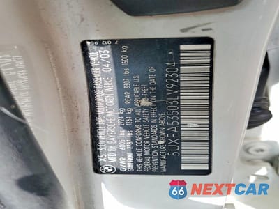 Zdjęcie 12 z 12 samochodu: 2003 BMW X5 VIN:5UXFA53503LV92304 - miniatura