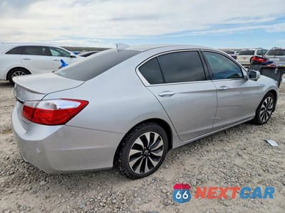 Trzecie zdjęcie samochodu z tyłu: 2014 HONDA ACCORD HYBRID EXL VIN:1HGCR6F56EA010477 - miniatura
