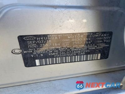 Zdjęcie 12 z 12 samochodu: 2018 HYUNDAI SONATA HYBRID LIMITED VIN:KMHE34L37JA087395 - miniatura