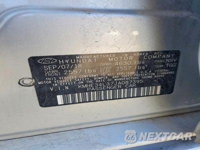 Zdjęcie 12 z 12 samochodu: 2018 HYUNDAI SONATA HYBRID LIMITED VIN:KMHE34L37JA087395 - miniatura