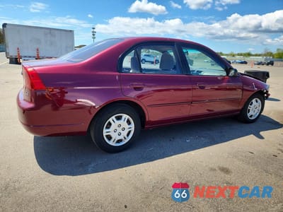 Trzecie zdjęcie samochodu z tyłu: 2002 HONDA CIVIC LX VIN:2HGES16572H580839 - miniatura