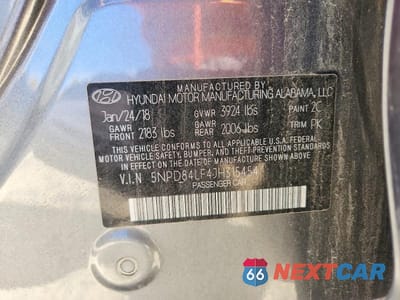 Zdjęcie 12 z 12 samochodu: 2018 HYUNDAI ELANTRA SEL VIN:5NPD84LF4JH315454 - miniatura