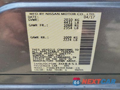 Zdjęcie 14 z 14 samochodu: 2017 NISSAN LEAF S VIN:1N4BZ0CP5HC308451 - miniatura