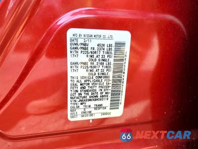 Zdjęcie 13 z 13 samochodu: 2011 NISSAN ROGUE S VIN:JN8AS5MVXBW293119 - miniatura