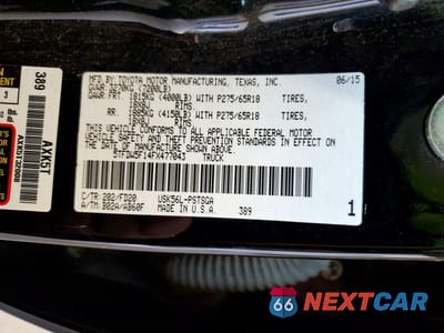 Zdjęcie 12 z 12 samochodu: 2015 TOYOTA TUNDRA TRD PRO VIN:5TFDW5F14FX477043 - miniatura