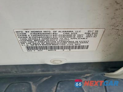 Zdjęcie 13 z 13 samochodu: 2015 HONDA PILOT EXL VIN:5FNYF4H53FB047753 - miniatura