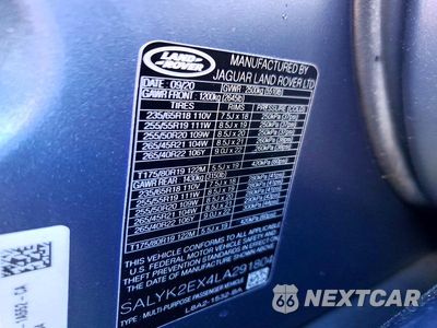 Zdjęcie 13 z 13 samochodu: 2020 LAND ROVER RANGE ROVER VELAR R-DYNAMIC S VIN:SALYK2EX4LA291804 - miniatura