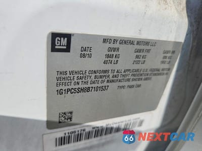 Zdjęcie 13 z 13 samochodu: 2011 CHEVROLET CRUZE LS VIN:1G1PC5SH8B7101537 - miniatura