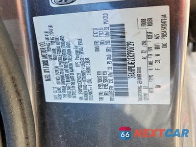 Zdjęcie 12 z 12 samochodu: 2012 FORD FUSION SEL VIN:3FAHP0JG2CR290729 - miniatura