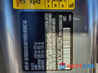 Zdjęcie 12 z 12 samochodu: 2012 BMW 328 I SULEV VIN:WBAKE5C5XCJ106224 - miniatura