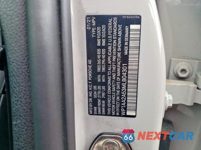 Zdjęcie 12 z 12 samochodu: 2021 PORSCHE MACAN VIN:WP1AA2A53MLB04301 - miniatura