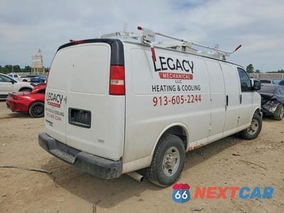 Trzecie zdjęcie samochodu z tyłu: 2013 CHEVROLET EXPRESS G2500 VIN:1GCWGGCA1D1100420 - miniatura
