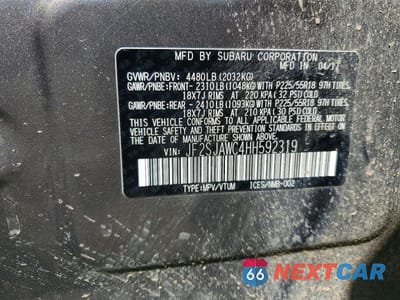 Zdjęcie 13 z 13 samochodu: 2017 SUBARU FORESTER 2.5I TOURING VIN:JF2SJAWC4HH592319 - miniatura