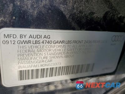 Zdjęcie 13 z 13 samochodu: 2013 AUDI A4 PREMIUM VIN:WAUAFAFL9DN023373 - miniatura