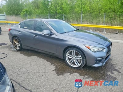 Czwarte zdjęcie samochodu z boku: 2015 INFINITI Q50 BASE VIN:JN1BV7AR9FM390035 - miniatura