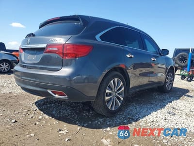 Trzecie zdjęcie samochodu z tyłu: 2016 ACURA MDX TECHNOLOGY VIN:5FRYD3H47GB016299 - miniatura