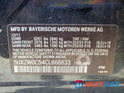 Zdjęcie 13 z 13 samochodu: 2012 BMW X5 XDRIVE35D VIN:5UXZW0C54CL666633 - miniatura