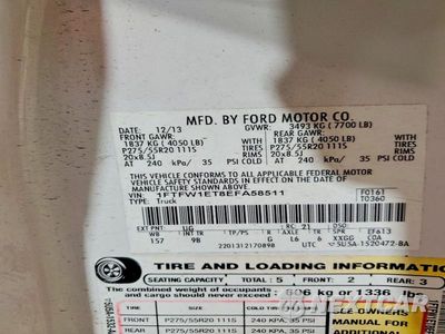 Zdjęcie 12 z 12 samochodu: 2014 FORD F150 SUPERCREW VIN:1FTFW1ET8EFA58511 - miniatura