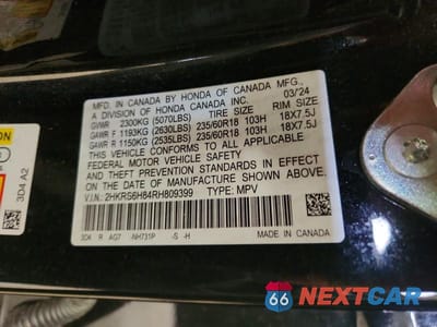 Zdjęcie 13 z 13 samochodu: 2024 HONDA CR-V SPORT-L VIN:2HKRS6H84RH809399 - miniatura