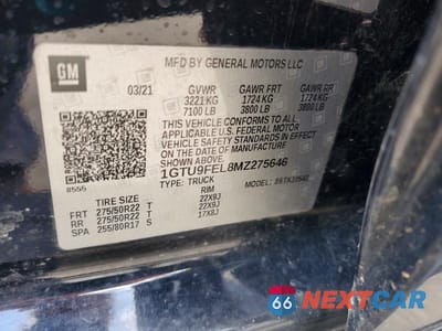 Zdjęcie 12 z 12 samochodu: 2021 GMC SIERRA K1500 DENALI VIN:1GTU9FEL8MZ275646 - miniatura