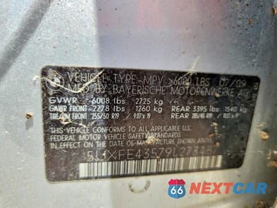 Zdjęcie 13 z 13 samochodu: 2009 BMW X5 VIN:5UXFE43579L273487 - miniatura