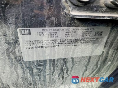 Zdjęcie 12 z 12 samochodu: 2012 BUICK REGAL VIN:2G4GR5ER8C9154857 - miniatura