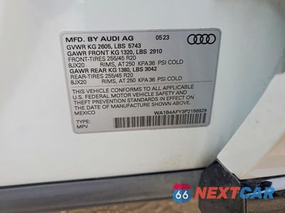 Zdjęcie 13 z 13 samochodu: 2023 AUDI SQ5 PREMIUM PLUS VIN:WA1B4AFY3P2156929 - miniatura
