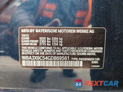 Zdjęcie 12 z 12 samochodu: 2016 BMW 335 XIGT VIN:WBA3X9C54GD869561 - miniatura