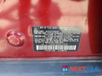 Zdjęcie 12 z 12 samochodu: 2013 SUBARU FORESTER 2.5X VIN:JF2SHGACXDH432414 - miniatura