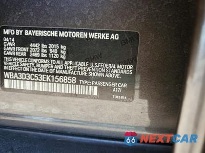 Zdjęcie 12 z 12 samochodu: 2014 BMW 328 D VIN:WBA3D3C53EK156858 - miniatura