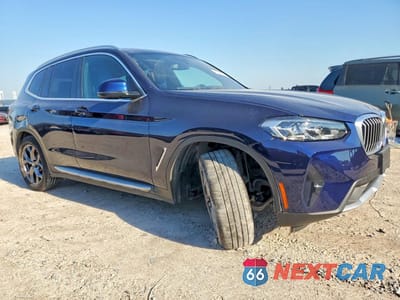 Czwarte zdjęcie samochodu z boku: 2022 BMW X3 SDRIVE30I VIN:5UX43DP0XN9M21134 - miniatura