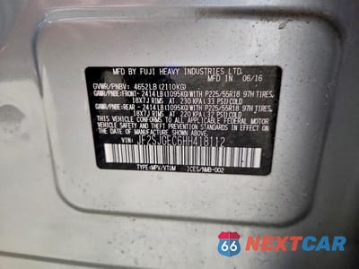 Zdjęcie 13 z 13 samochodu: 2017 SUBARU FORESTER 2.0XT PREMIUM VIN:JF2SJGEC6HH418112 - miniatura