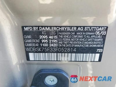 Zdjęcie 12 z 12 samochodu: 2003 MERCEDES-BENZ SL 500R VIN:WDBSK75F33F052814 - miniatura