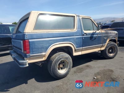 Trzecie zdjęcie samochodu z tyłu: 1986 FORD BRONCO U100 VIN:1FMEU15N6GLA34677 - miniatura