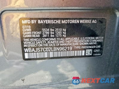Zdjęcie 12 z 12 samochodu: 2020 BMW M550XI VIN:WBAJS7C02LBN96219 - miniatura