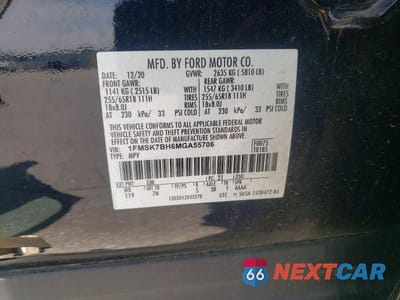 Zdjęcie 13 z 13 samochodu: 2021 FORD EXPLORER VIN:1FMSK7BH6MGA55706 - miniatura