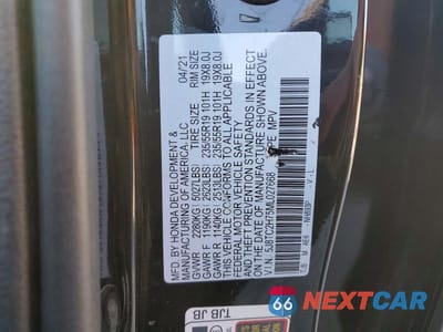 Zdjęcie 14 z 14 samochodu: 2021 ACURA RDX ADVANCE VIN:5J8TC2H75ML027668 - miniatura