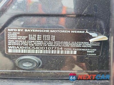 Zdjęcie 12 z 12 samochodu: 2013 BMW 528 XI VIN:WBAXH5C54DD107754 - miniatura