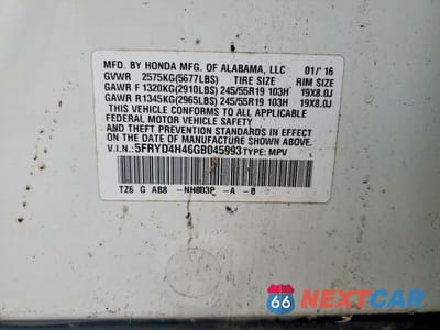 Zdjęcie 13 z 13 samochodu: 2016 ACURA MDX TECHNOLOGY VIN:5FRYD4H46GB045993 - miniatura