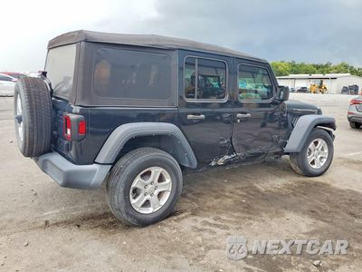 Trzecie zdjęcie samochodu z tyłu: 2022 JEEP WRANGLER UNLIMITED SPORT VIN:1C4HJXDG6NW165068 - miniatura