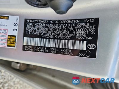 Zdjęcie 12 z 12 samochodu: 2013 TOYOTA PRIUS V THREE VIN:JTDZN3EU9D3223437 - miniatura