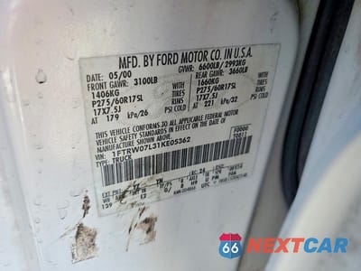 Zdjęcie 12 z 12 samochodu: 2001 FORD F150 SUPERCREW VIN:1FTRW07L31KE05362 - miniatura